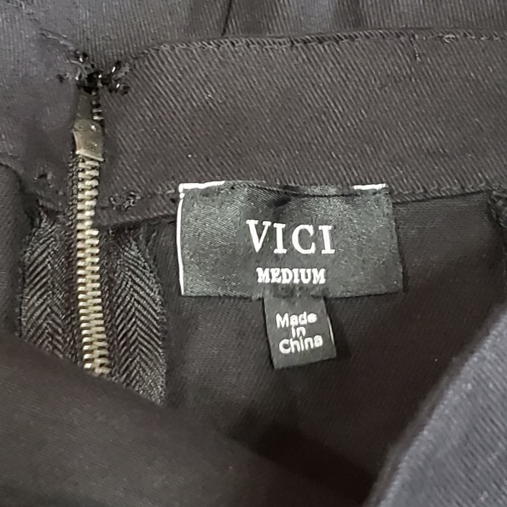 VICI Presentation Cotton Strapless Ruffles Midi Dress MEDIUM - Picture 16 of 16